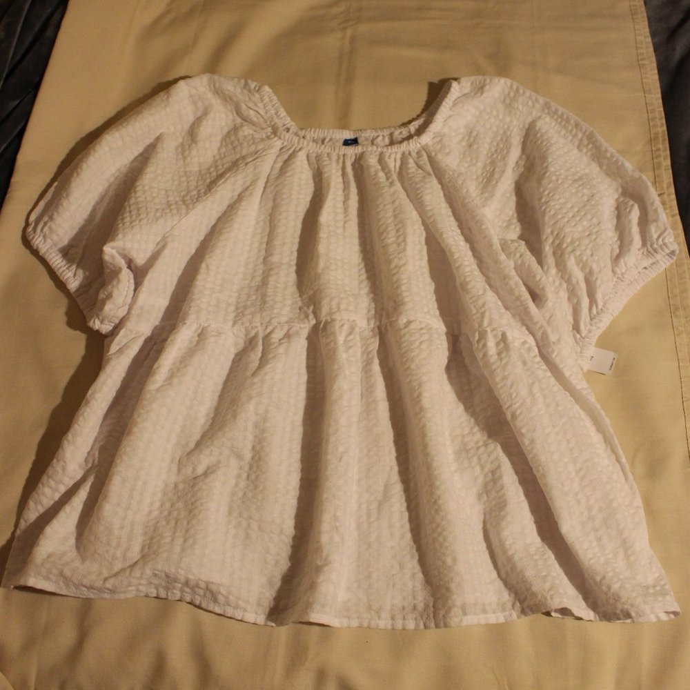 Old Navy Off Shoulder White Blouse